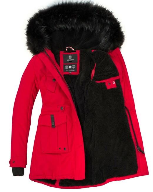 Navahoo Luluna damen Winterjacke mit Kapuze, rot