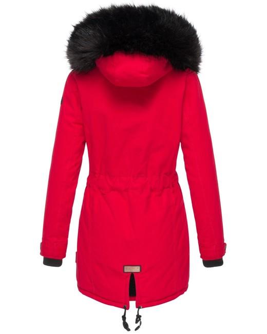 Navahoo Luluna damen Winterjacke mit Kapuze, rot