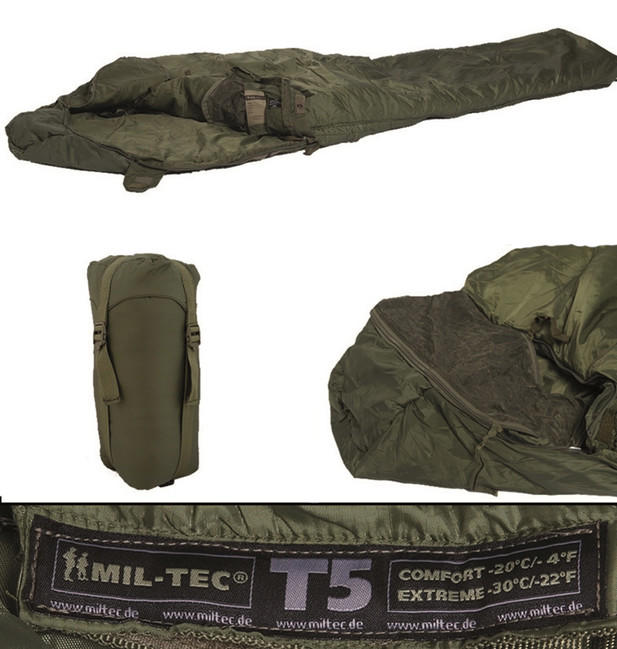 Mil-Tec Tactical T5 Schlafsack olivgrün --23 °C