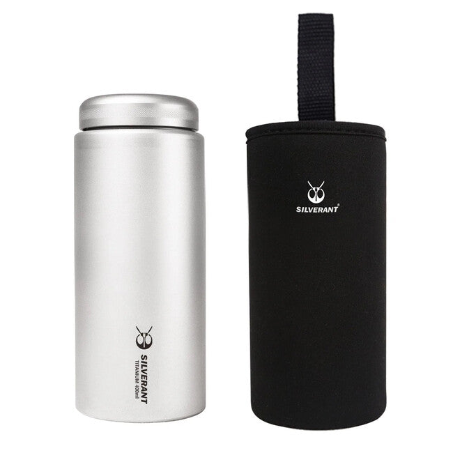 Silverant Titanium 400 ml Flasche mit flachem Verschluss