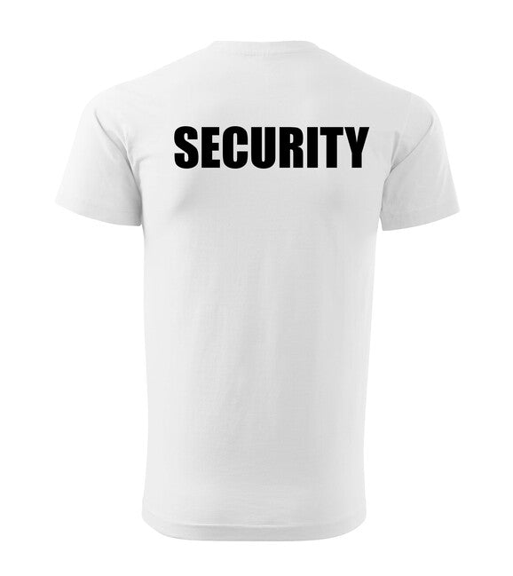 DRAGOWA T-shirt mit Aufschrift SBS - Security, weiß