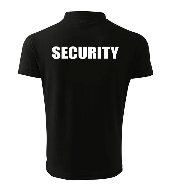 DRAGOWA Polo-Shirt SBS - SECURITY, schwarz