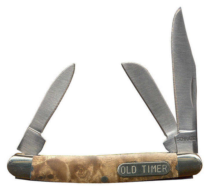 Schrade Old Timer 2 3/4" taschenmesser 5,1 cm sandfarben eisenholz 3 Klingen