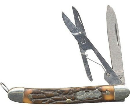 Schrade Uncle Henry 2 3/4" Gambler taschenmesser 4,4 cm, Staglon Kunststoff, mit Schere