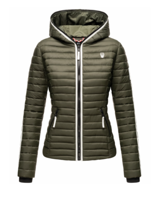 Navahoo Kimuk Princess damen Übergangsjacke mit Kapuze, olivgrün