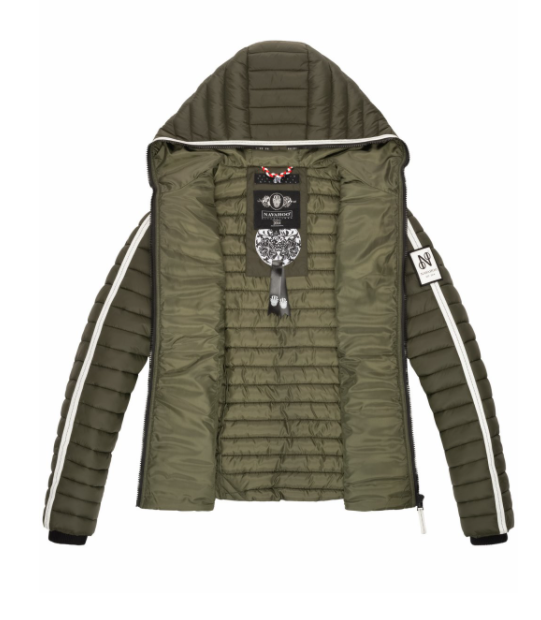 Navahoo Kimuk Princess damen Übergangsjacke mit Kapuze, olivgrün