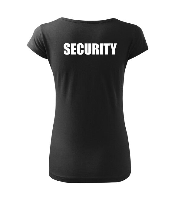 DRAGOWA damen T-shirt mit Aufschrift SECURITY, schwarz