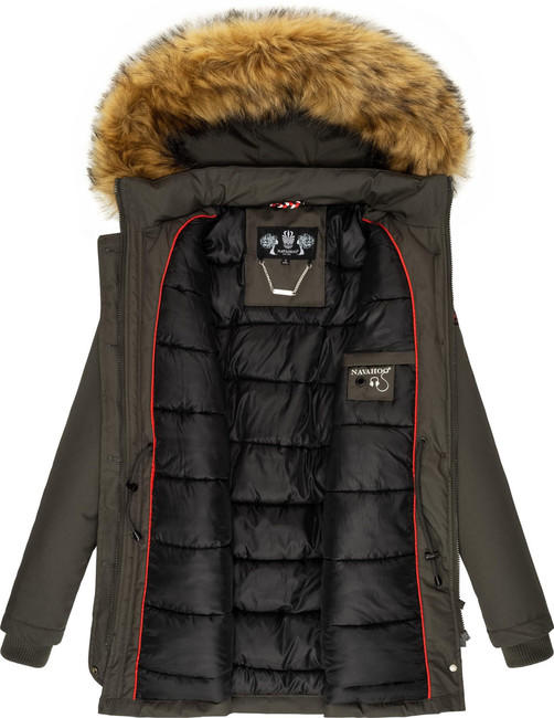 Navahoo Schneeengel Princess damen Winterjacke mit Kapuze, anthrazit