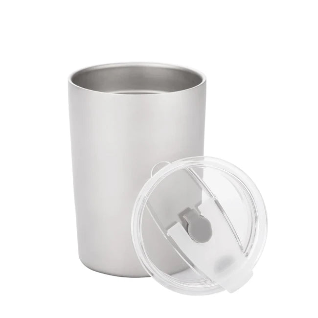Silverant Doppelwandiger Becher aus Titan mit Strohhalm 400 ml