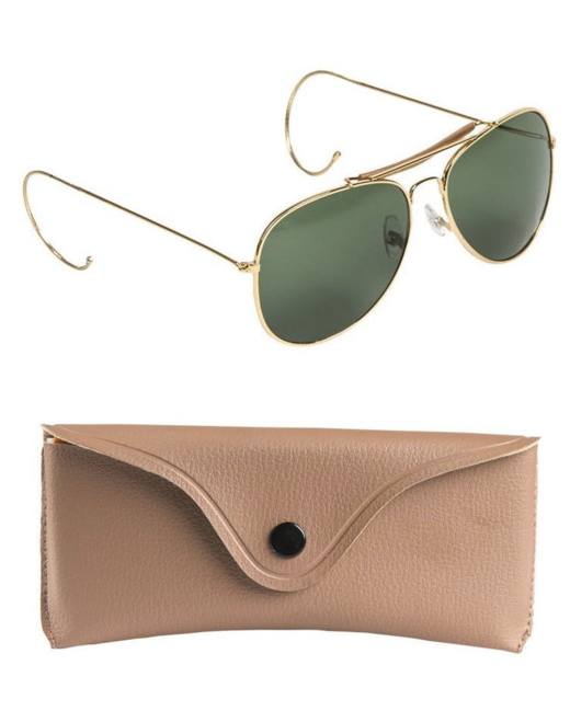 Mil-Tec Air Force Sonnenbrille mit Etui, dunkelgrün