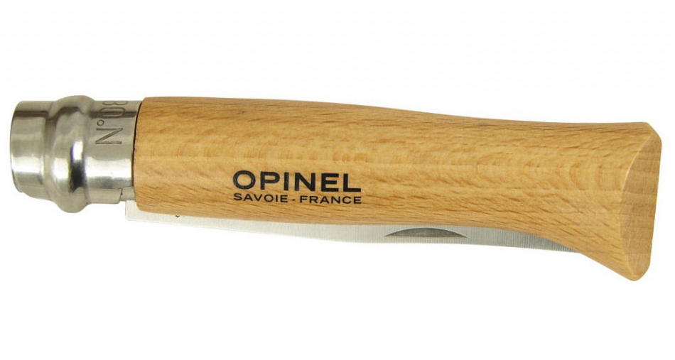 Opinel N8 aufklappbares messer inox, 19,5cm