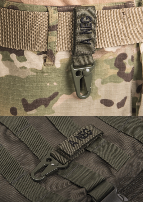 WARAGOD Schlüsselanhänger mit Blutgruppe A- negativ, olive