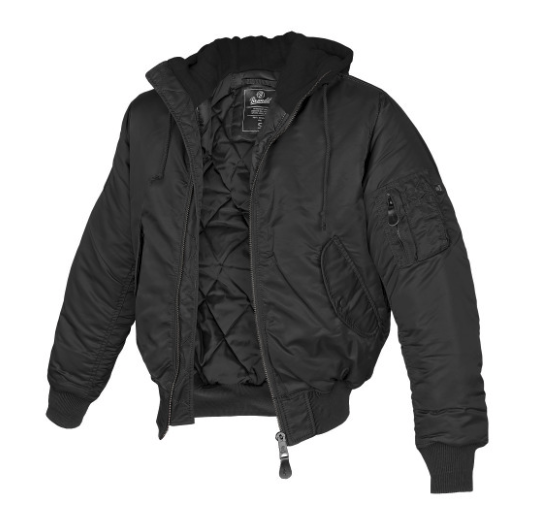 Brandit MA1 Sweathood Bomberjacke, schwarz