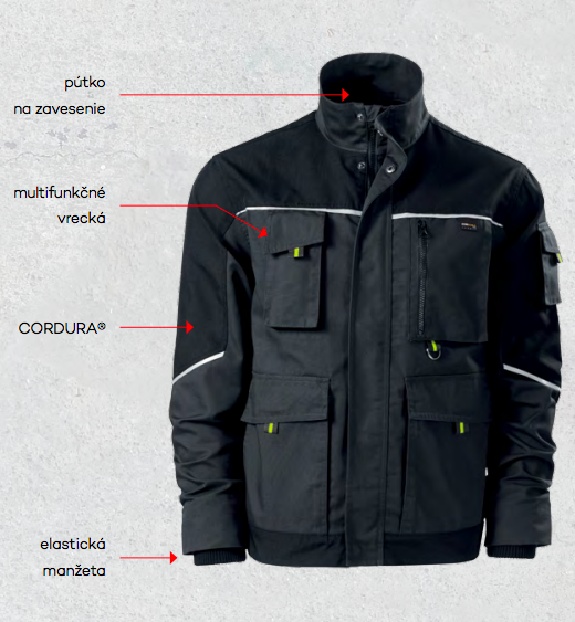 Rimeck Ranger Arbeitsjacke Cordura®, grau