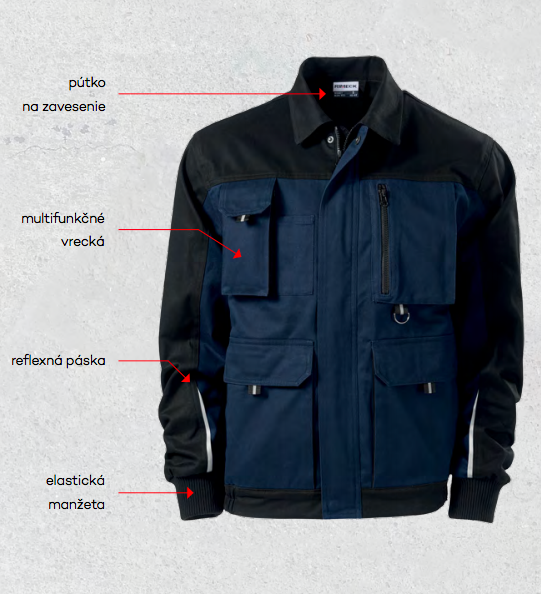 Rimeck Woody herrenarbeitsjacke, grau