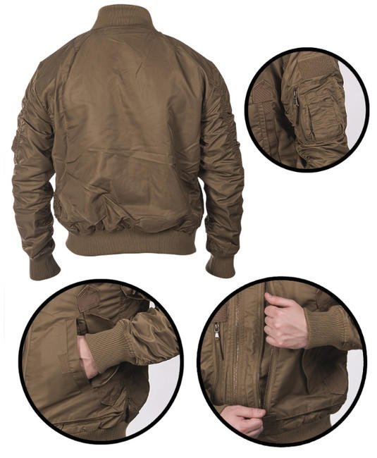 Mil-Tec US Tactical Pilotjacke, coyote