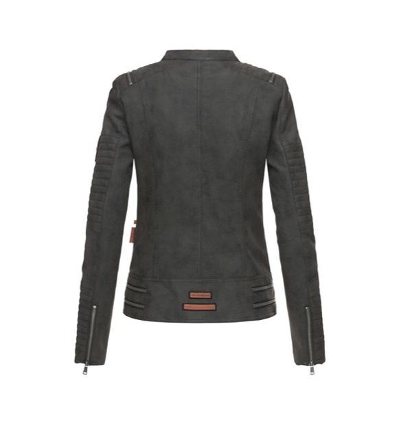 Marikoo Akikoo damen-lederjacke, schwarz