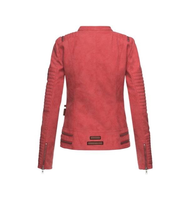 Marikoo Akikoo damen-Lederjacke, rot