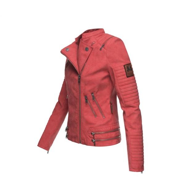 Marikoo Akikoo damen-Lederjacke, rot
