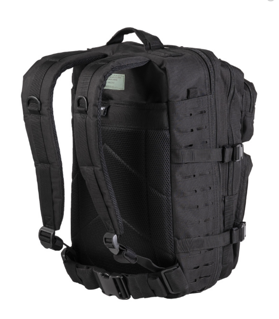 Mil-Tec US Assault Large Laser Cut rucksack, schwarz, 36 l