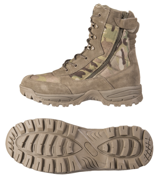 Mil-Tec Einsatzstiefel Mit Reißverschluss, Multicam