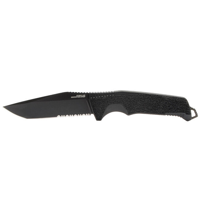 SOG Trident FX Fixed Knife - Blackout - Partailly Serr