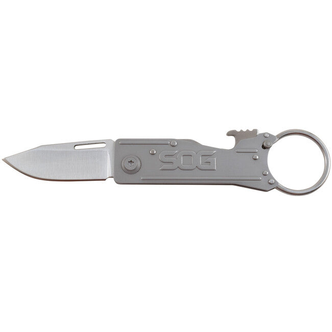 SOG Keytron Schließmesser - Satin, STRAIGHT