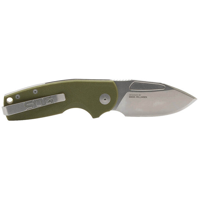 SOG STOUT SJ schließmesser - Clip Point (OD Grün)