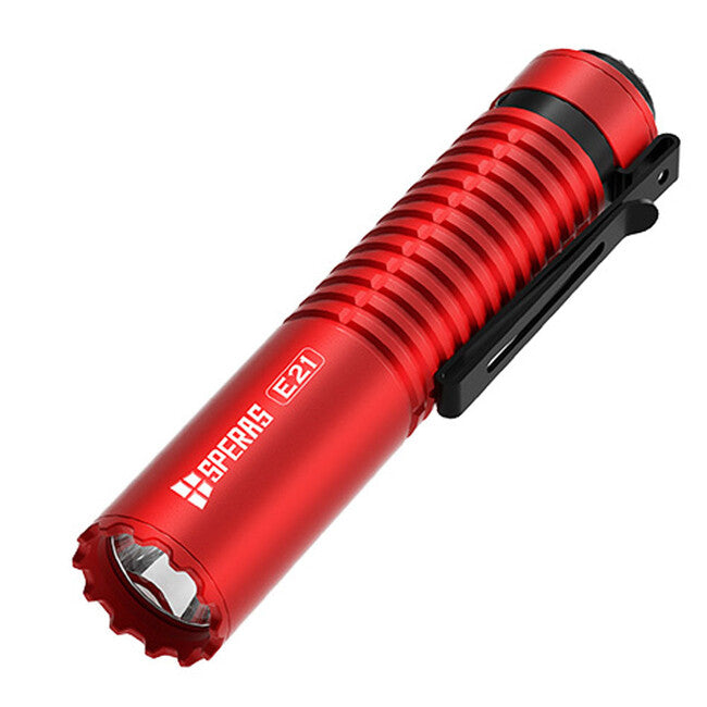 Speras E21 EDC aufladbare taktische Taschenlampe 2000LM, rot