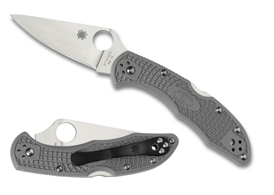 Spyderco Delica 4 Lightweight Flat Ground taschenmesser 7,5 cm grau FRN