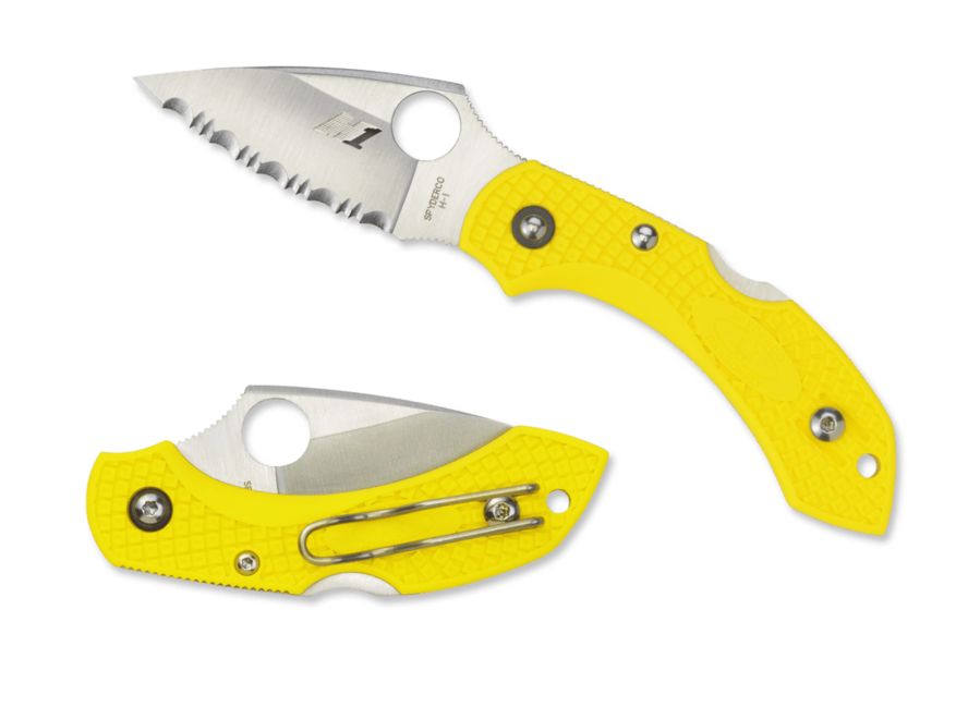 Spyderco Dragonfly 2 Salt Lightweight Serrated taschenmesser 5,7 cm gelb FRN