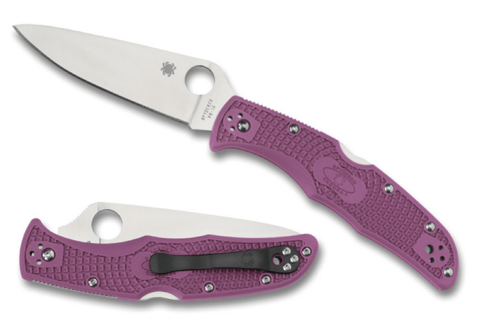 Spyderco Endura 4 Flat Ground taschenmesser 9,5 cm lila frn
