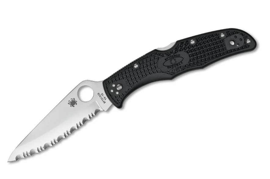 Spyderco Endura 4 Lightweight Serrated taschenmesser 9,5cm schwarz frn