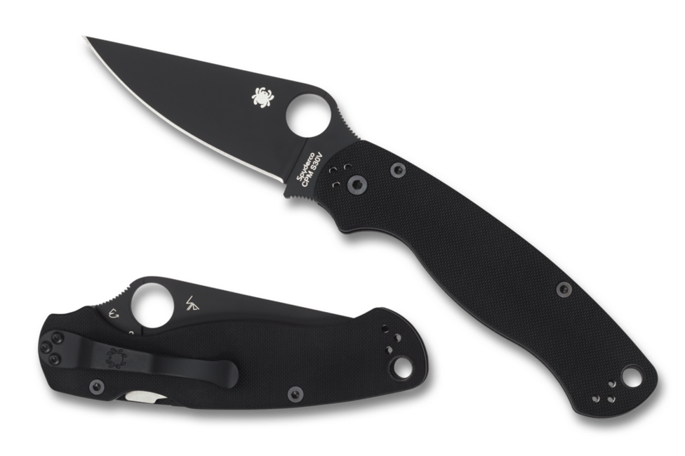 Spyderco Para Military 2 taschenmesser 8,7 cm ganz schwarz G10