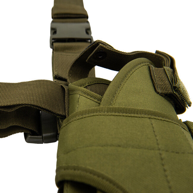WARAGOD Volontär Oberschenkelholster für Waffe, olivfarben