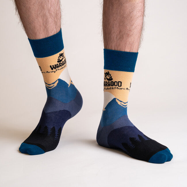 WARAGOD Stromper Outdoor socken, blue