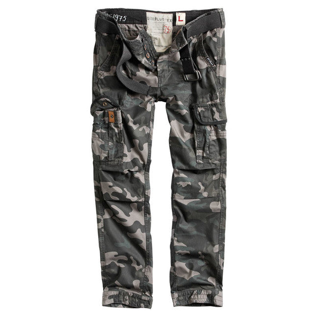 Surplus nohavice Premium Slimmy, black-camo