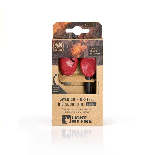 LIGHT MY FIRE Firesteel BIO Scout Striker 2in1, Red