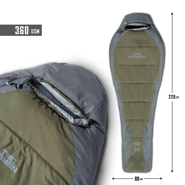 Tac Maven Schlafsack Mumie 360gr/m², RAL7013/mix