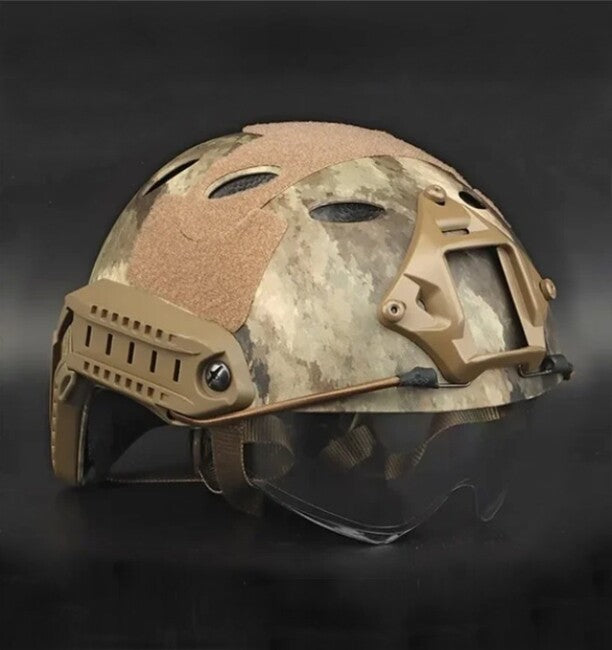 DRAGOWA Tactical Taktická helma Fast PJ s okuliarmi Bolt, AT (bez certifikácie)