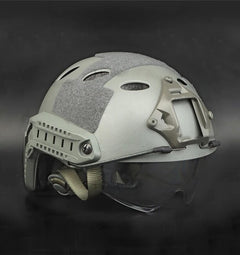 DRAGOWA Tactical Fast PJ taktischer Helm mit Brille Bolt, Grau (ohne Zertifizierung)