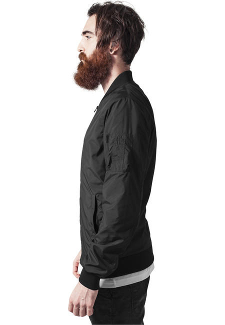 Urban Classics bunda Light bomber, čierna