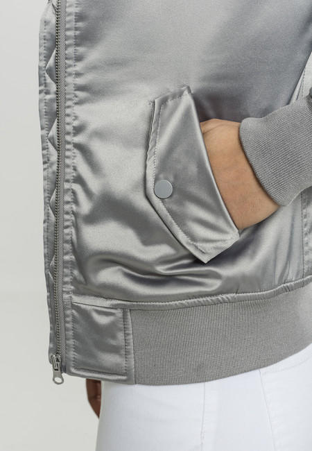 Urban Classics dámska saténová bomber bunda