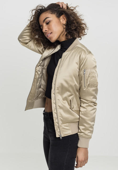 Urban Classics dámska saténová bomber bunda