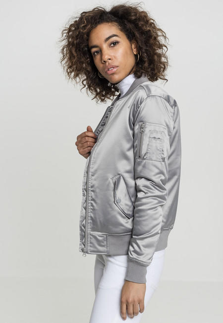 Urban Classics dámska saténová bomber bunda