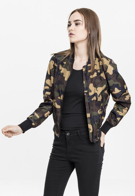 Urban Classics dámska light bomber maskáčová bunda