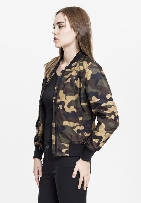 Urban Classics dámska light bomber maskáčová bunda