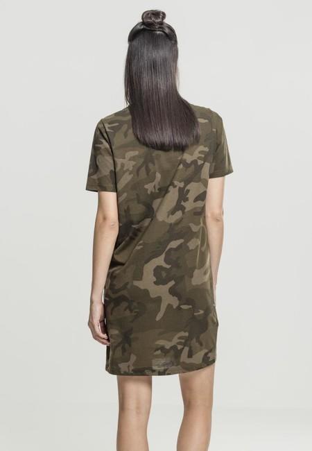 Urban Classics dámske maskáčové šaty, olive camo