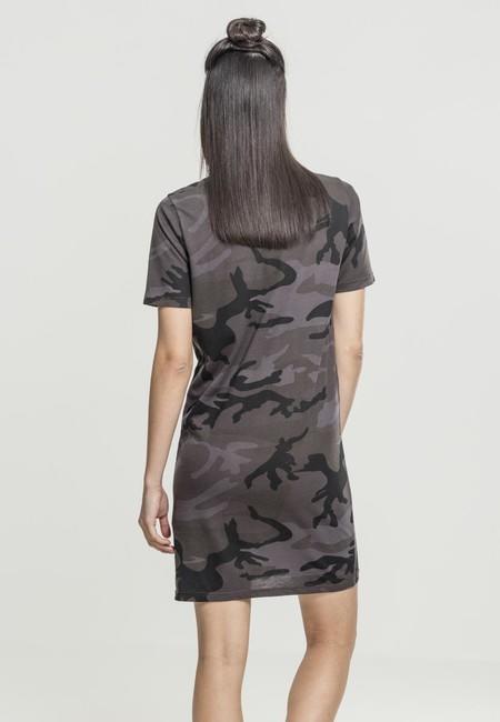 Urban Classics dámske maskáčové šaty, dark camo