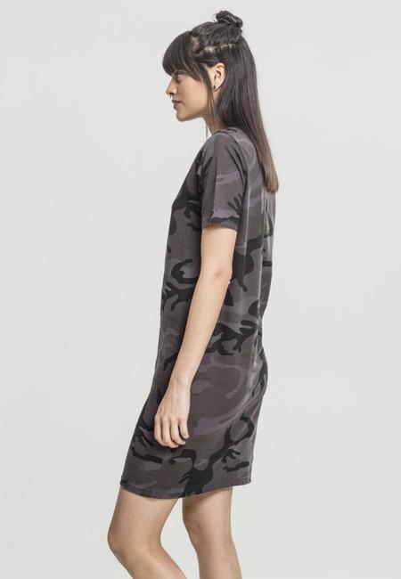 Urban Classics dámske maskáčové šaty, dark camo
